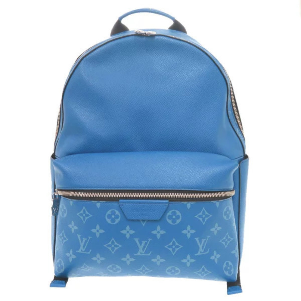 Louis Vuitton Discovery Backpack Taigarama Monogram Blue Daypack LV